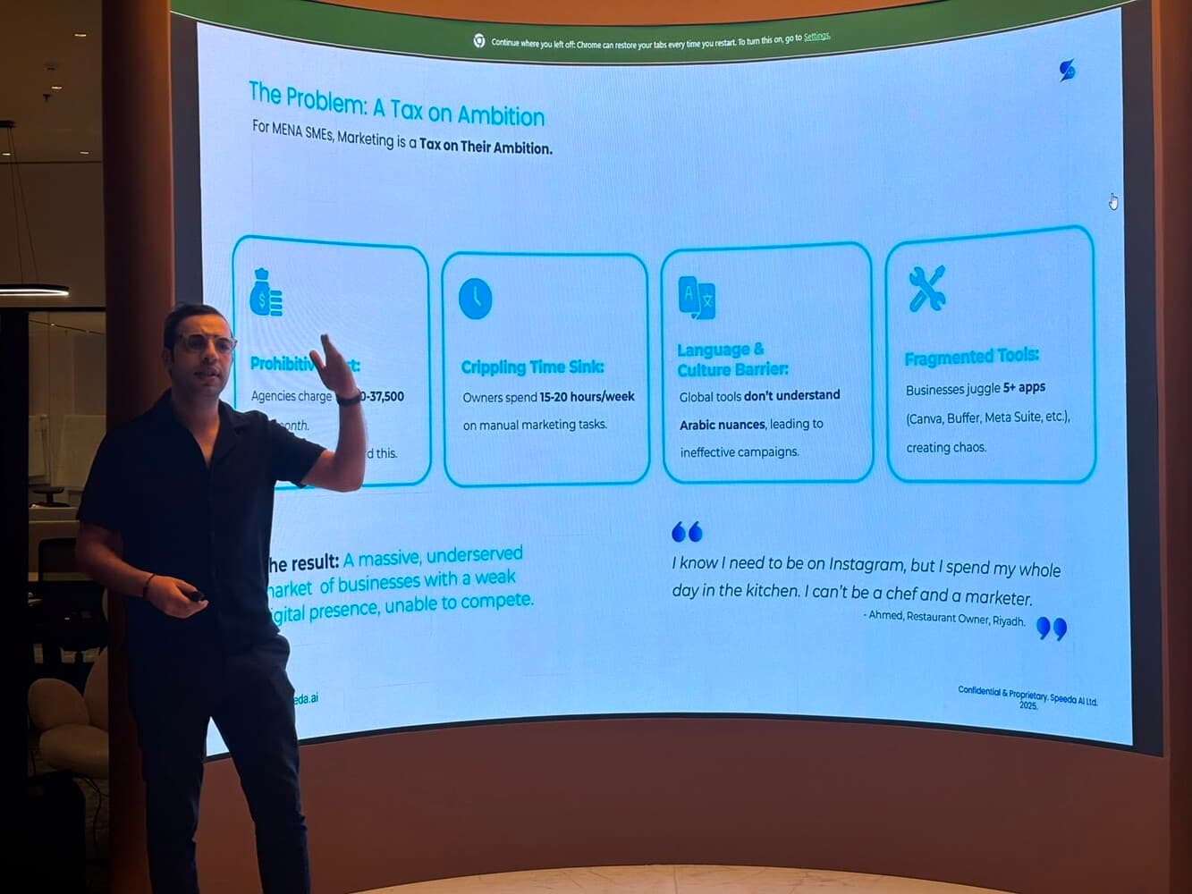 Malek Zlitni Pitching Speeda AI